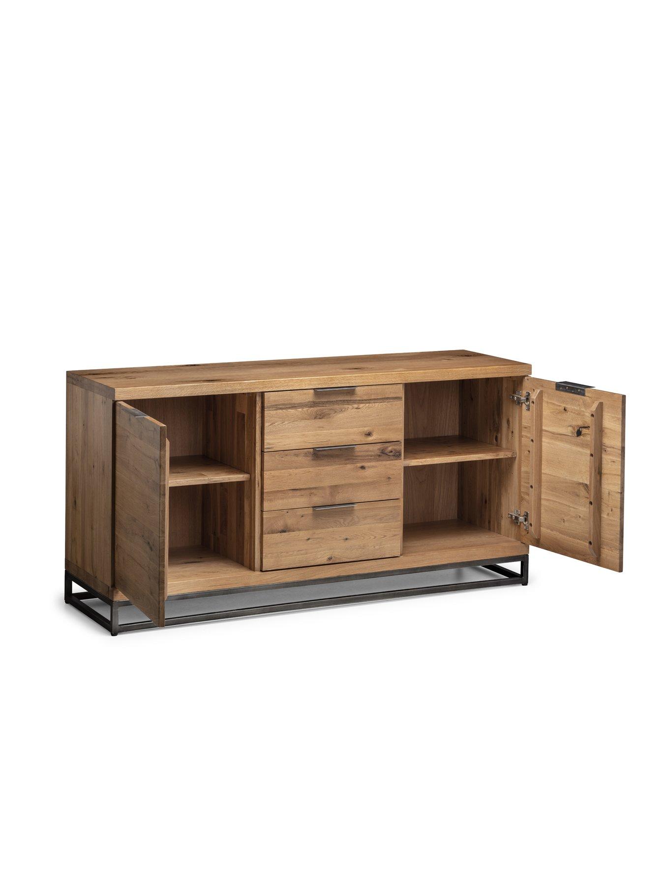 Image 4 of 5 of Julian Bowen Brooklyn Ready Assembled Solid Oak/Oak Veneer&nbsp;Sideboard