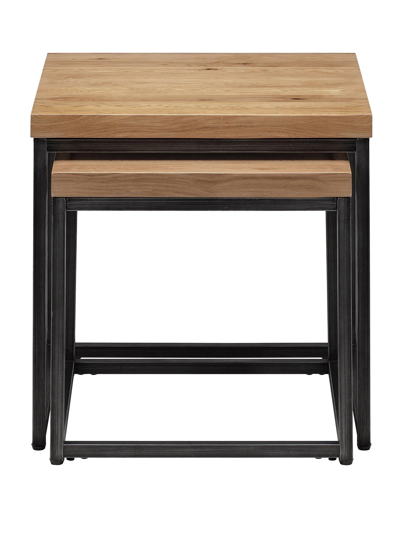 Image 2 of 3 of Julian Bowen Brooklyn Solid Oak Top&nbsp;Nest of Tables&nbsp;