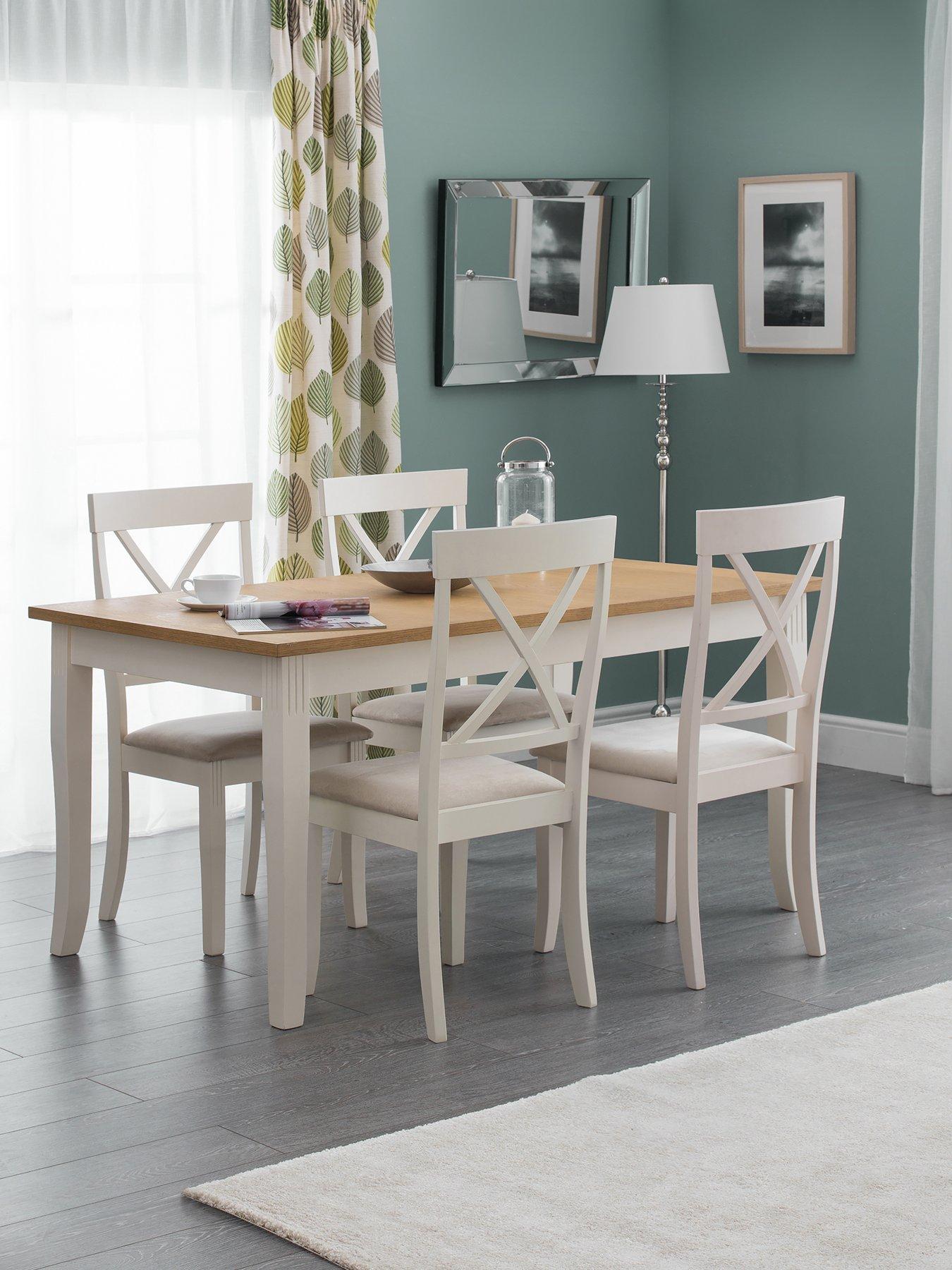 Julian Bowen Davenport 150cm Dining Table and 4 Chairs