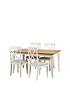  image of julian-bowen-davenport-150cm-dining-table-and-4-chairs