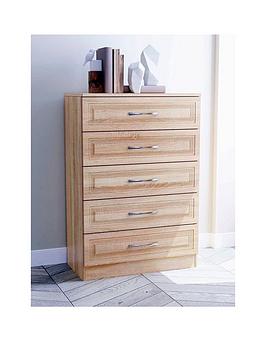Product photograph of Swift Winchester Ready Assembled 5 Drawer Chest - Fsc Reg Certified from very.co.uk