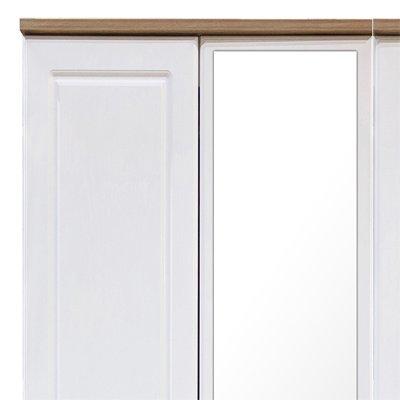 SWIFT Regent Part Assembled 4 Piece Package - 3 Door Mirrored Wardrobe, 5 Drawer Chest and 2 Bedside Chests - FSC® Certified