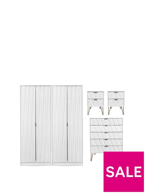 front image of swift-versailles-part-assembled-4-piece-package-4-door-wardrobe-5-drawer-chest-and-2-bedside-chestsnbsp--fscreg-certified