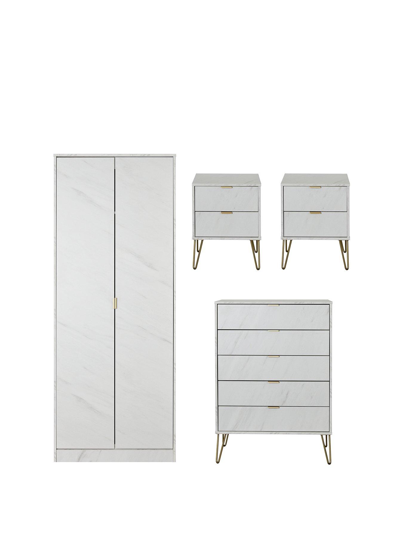Swift Marbella Ready Assembled 4 Piece Package 2 Door Wardrobe
