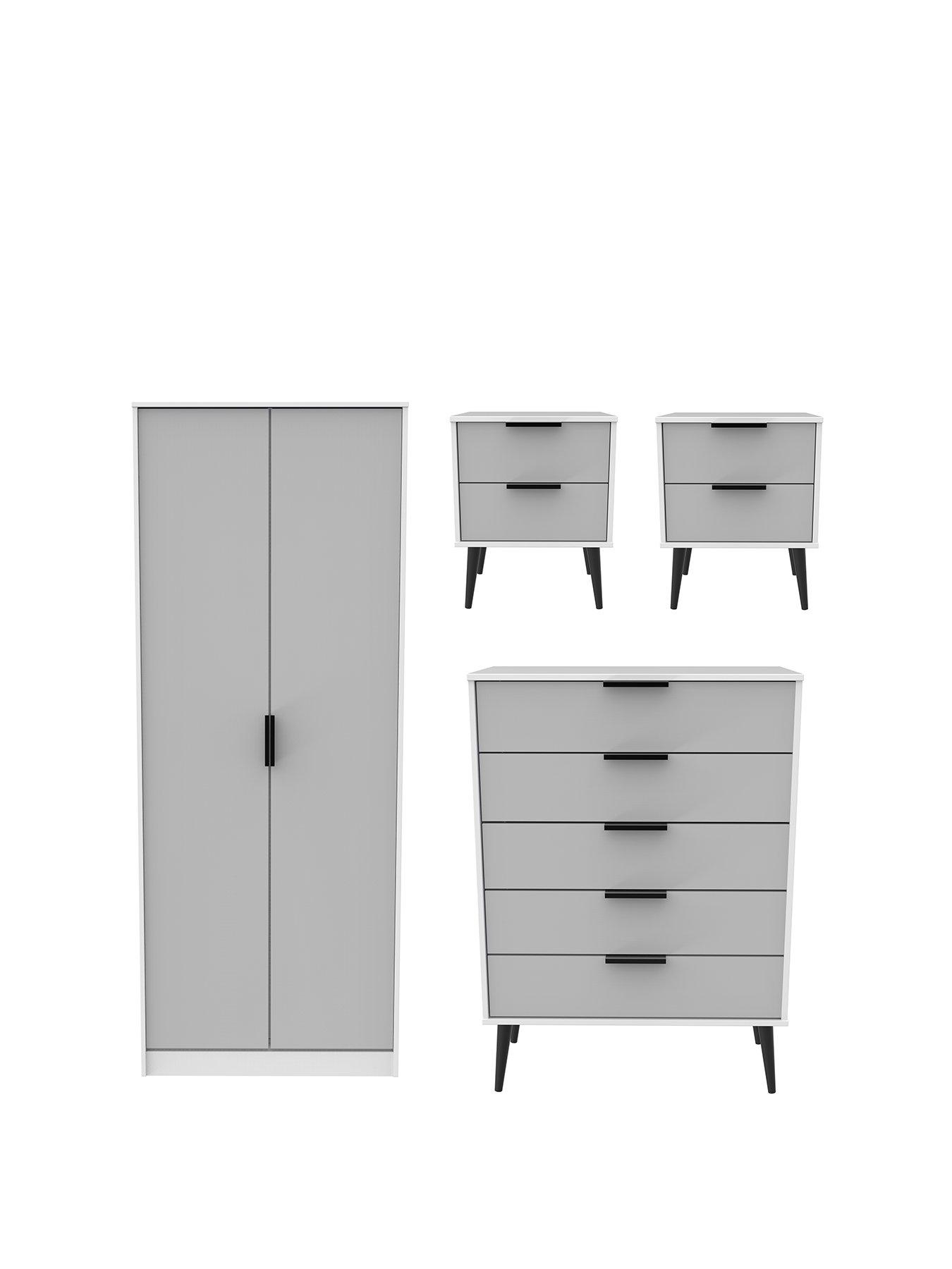 Swift Copenhagen 4 Piece Ready Assembled Package 2 Door Wardrobe