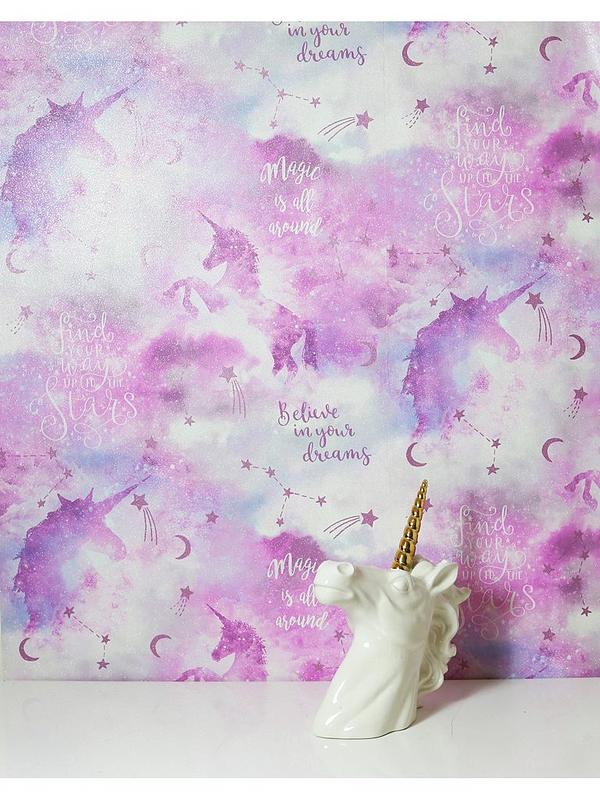 ARTHOUSE Glitter Galaxy Unicorn Wallpaper 