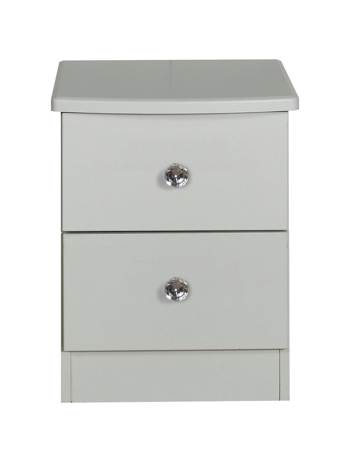 Product photograph of Swift Verve Ready Assembled 2 Drawer Bedside Chest from very.co.uk