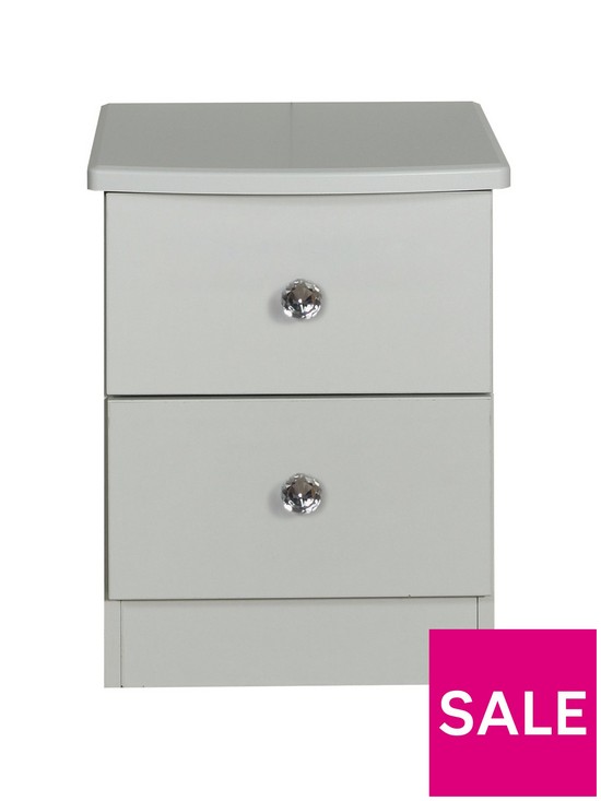front image of swift-verve-ready-assembled-2-drawer-bedside-chest
