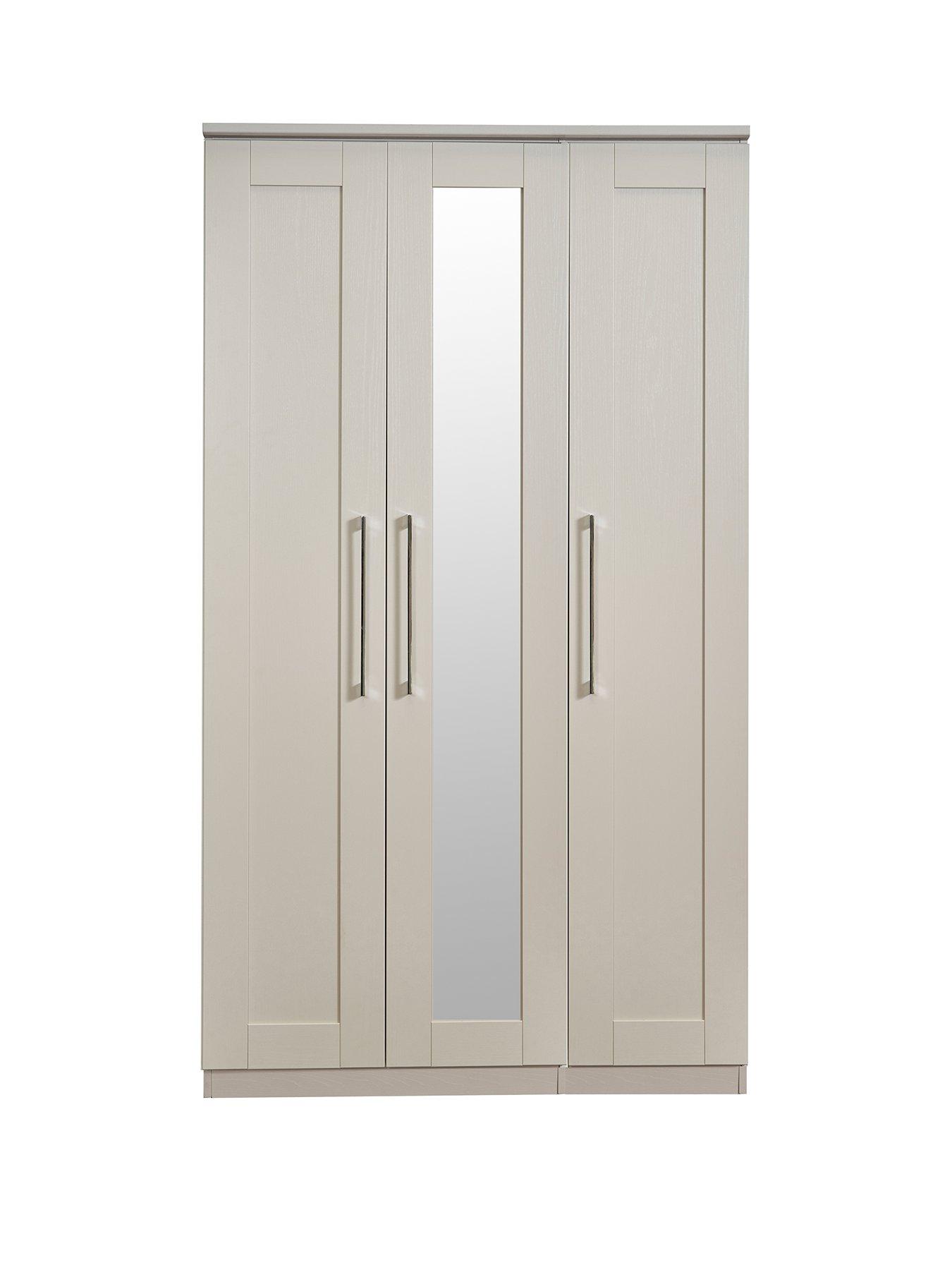 Grey Triple Wardrobe Wood Effect Www Very Co Uk