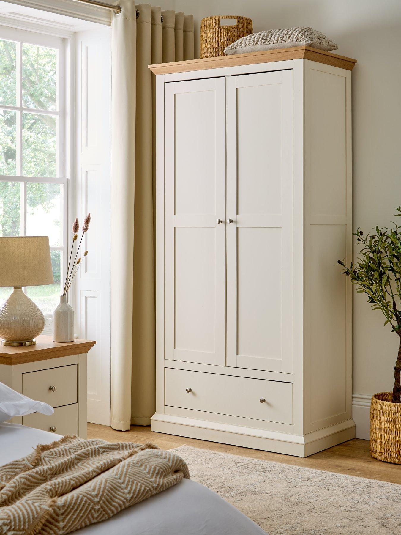 Product photograph of Very Home Hanna 2 Door 1 Drawer Wardrobe from very.co.uk