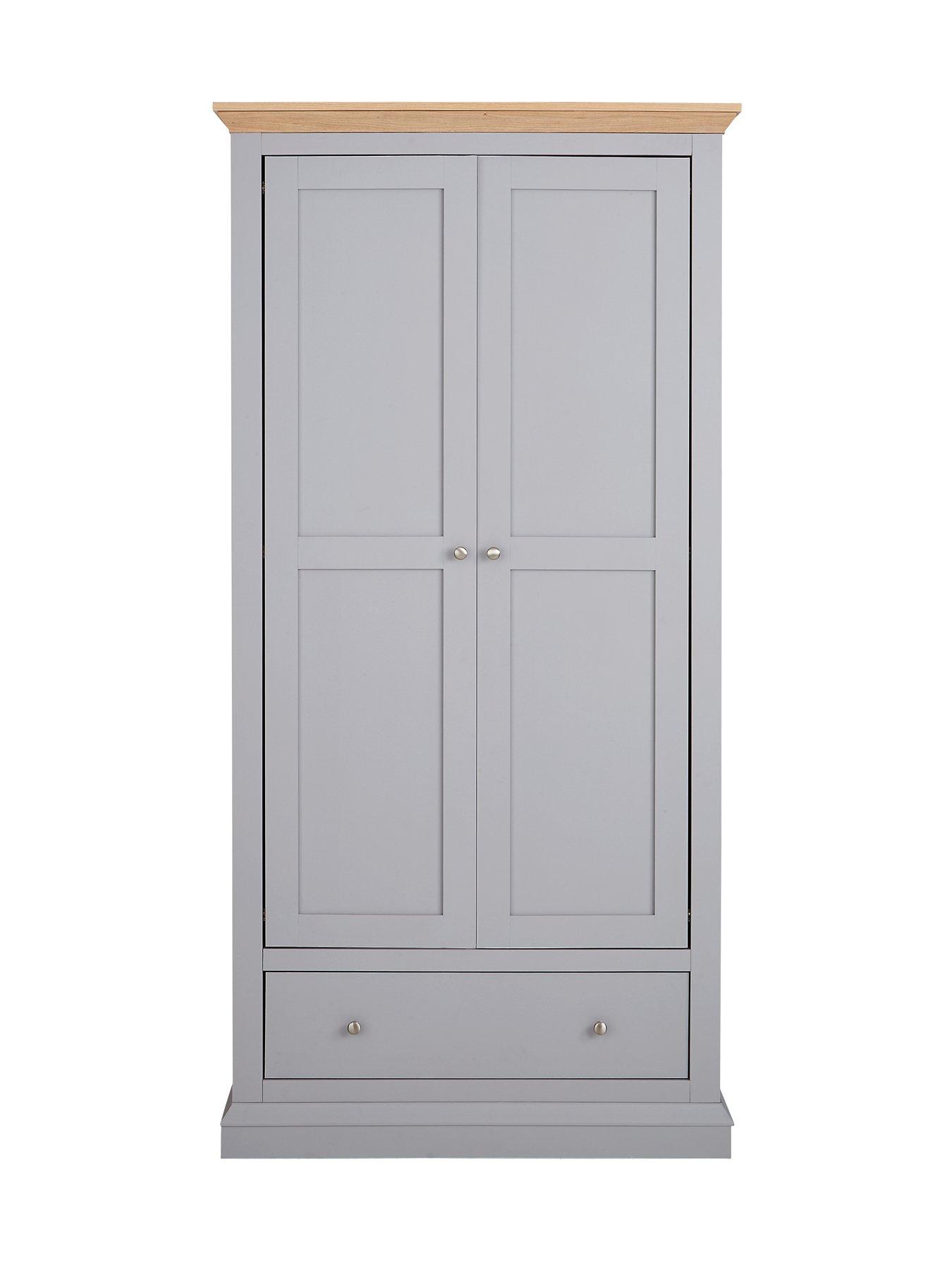 Product photograph of Very Home Hanna 2 Door 1 Drawer Wardrobe from very.co.uk