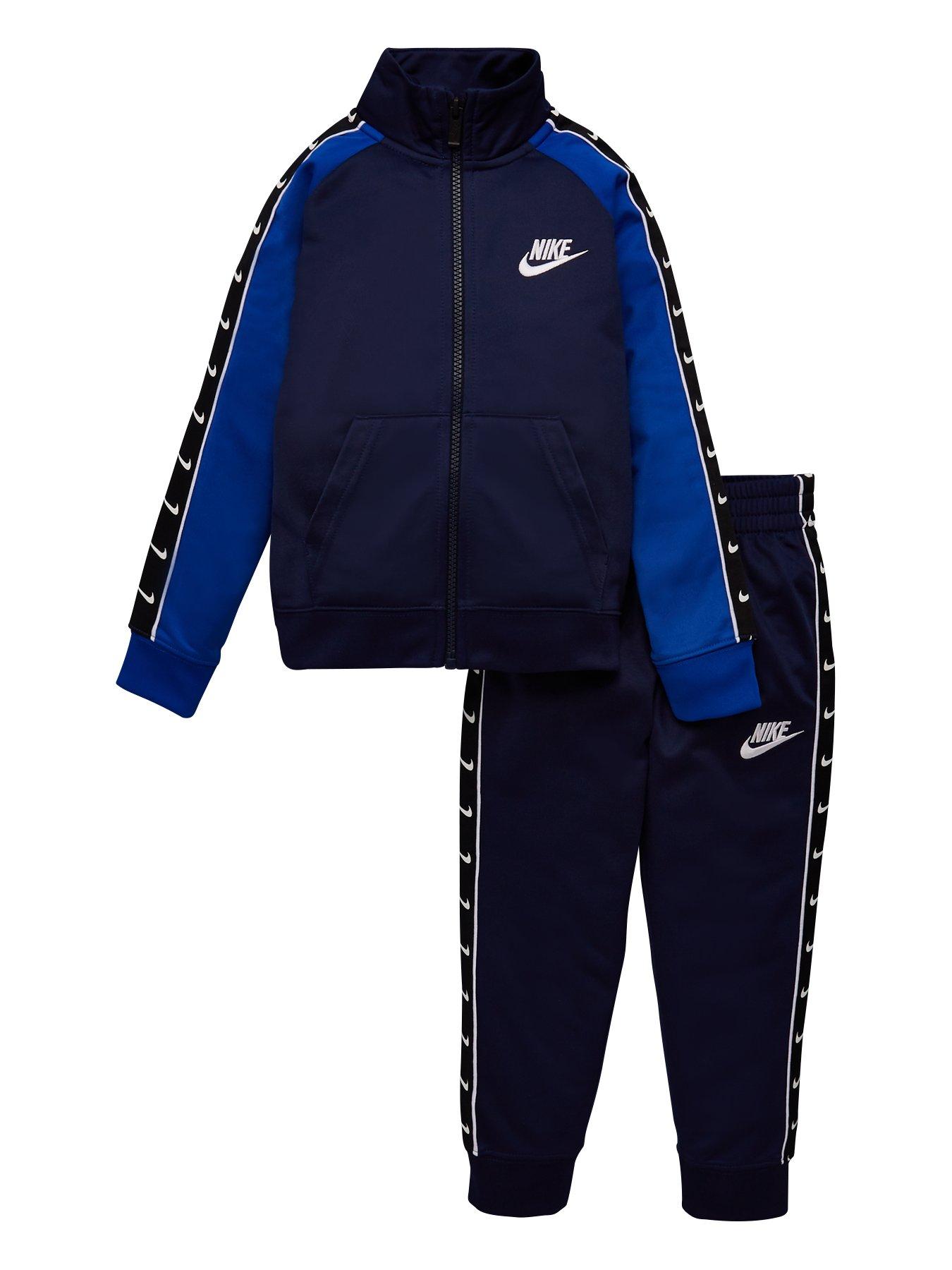 mens nike swoosh tape tracksuit