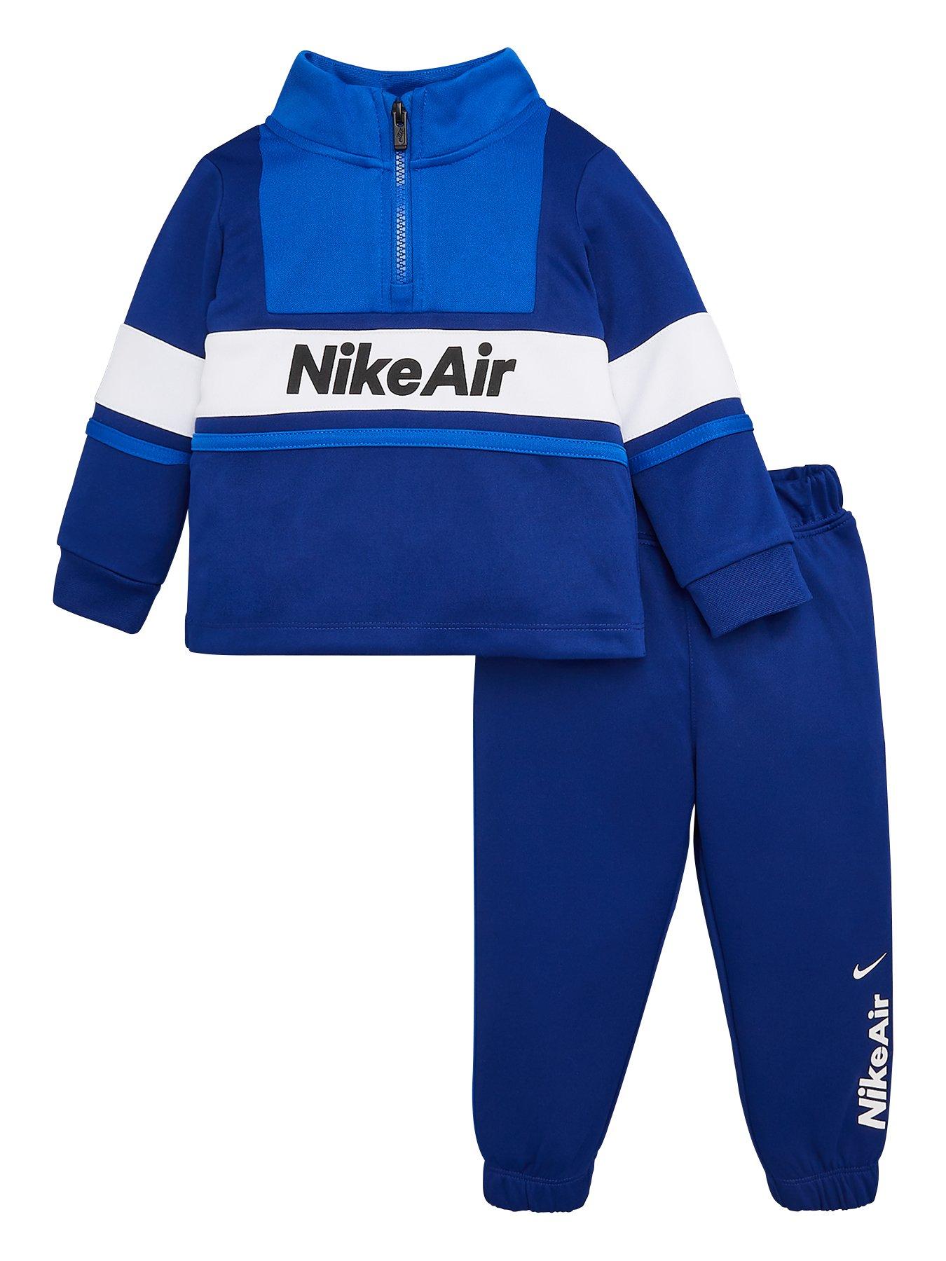 Nike Sportswear Air Toddler Boys 1/2 Zip Tracksuit - Blue | very.co.uk