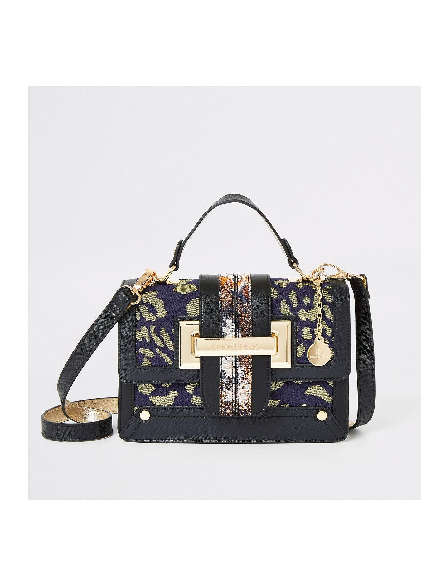 river island navy bag