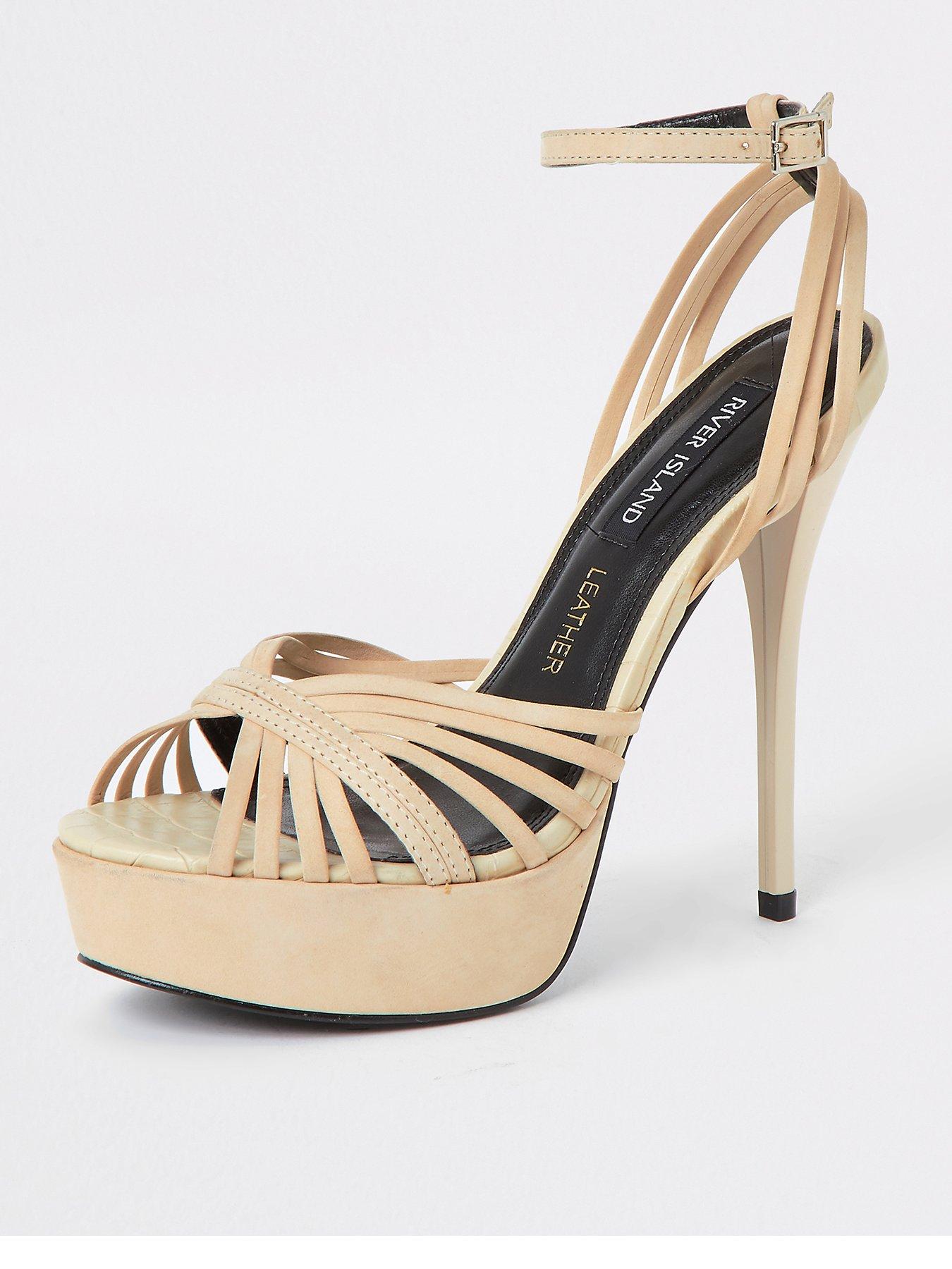 cream strappy sandals uk