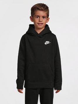 Nike Kids Boys Club Overhead Hoody - Black