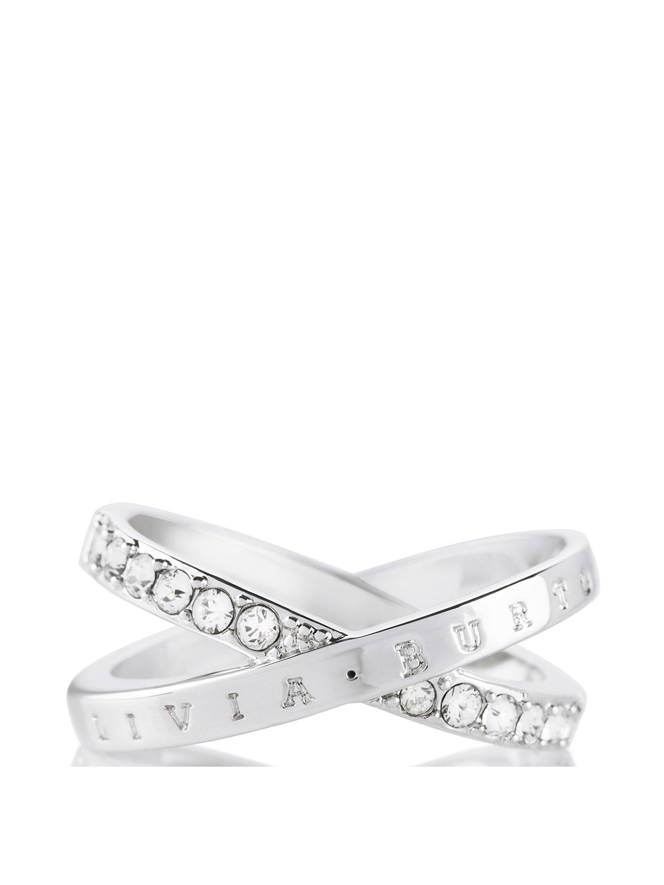 Olivia Burton Olivia Burton Bejewelled Interlink Ring Silver review