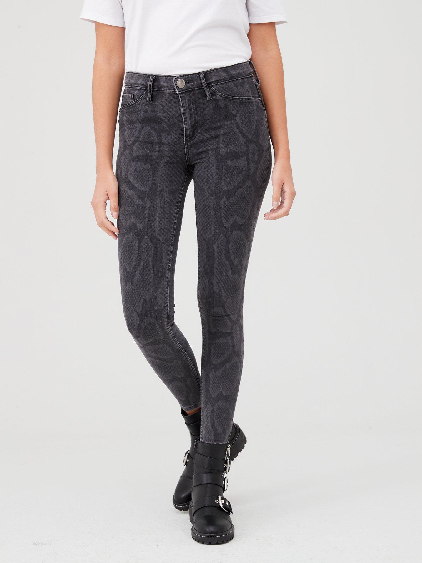 river island snake print jeans