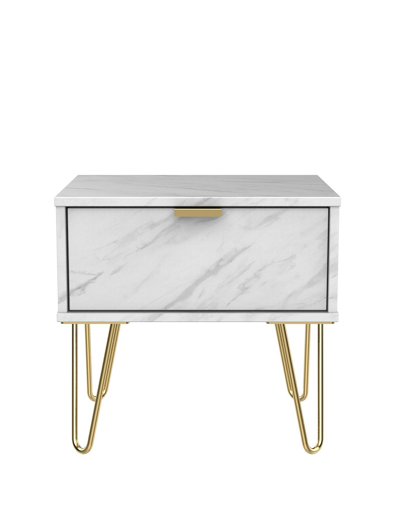marble effect lamp tables