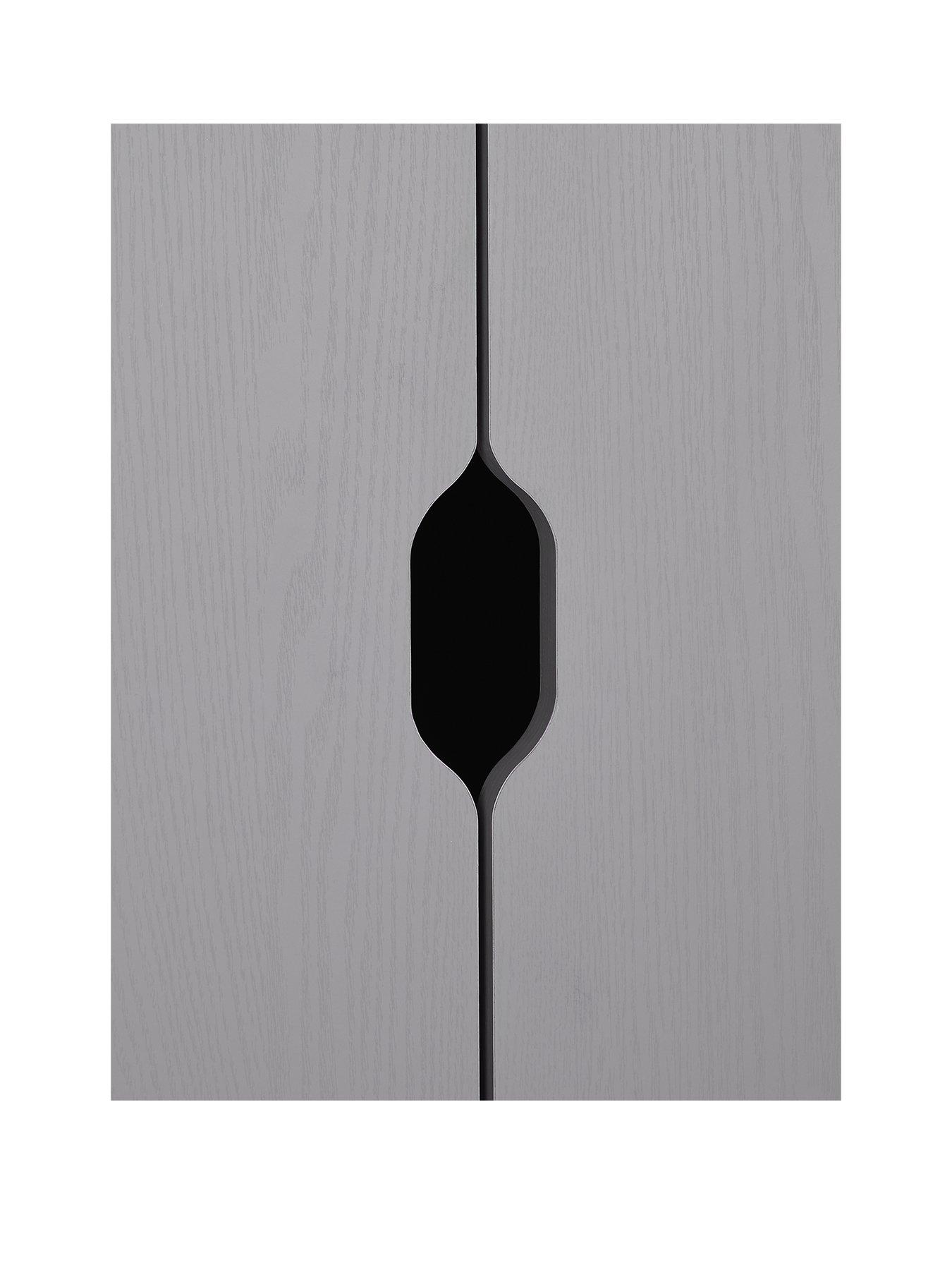 Image 3 of 6 of Very Home Aspen 3 Piece Package - 2 Door, 2 Drawer Wardrobe, 4 + 2 Chest and Bedside Table - Grey Oak Effect