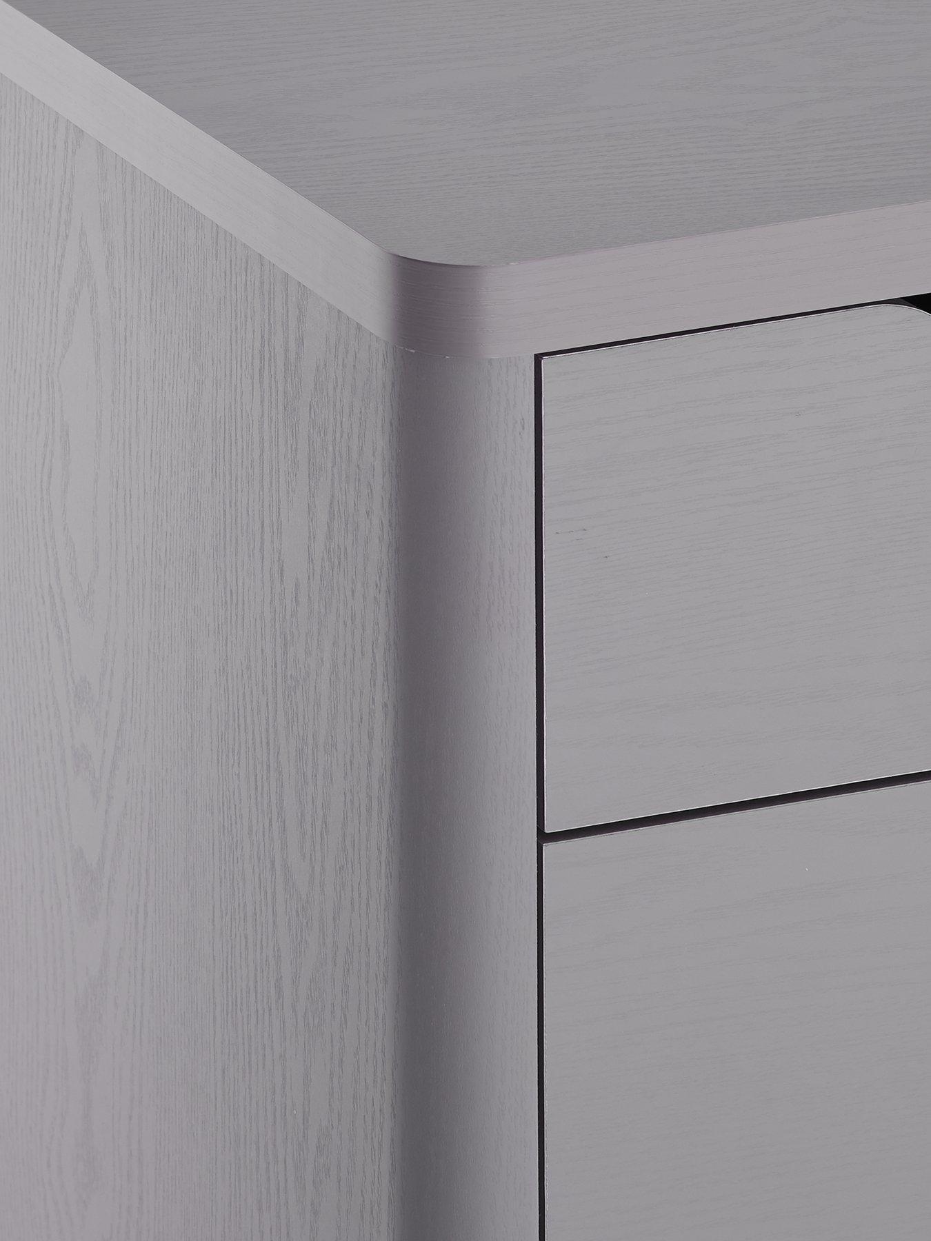 Image 5 of 6 of Very Home Aspen 3 Piece Package - 2 Door, 2 Drawer Wardrobe, 4 + 2 Chest and Bedside Table - Grey Oak Effect
