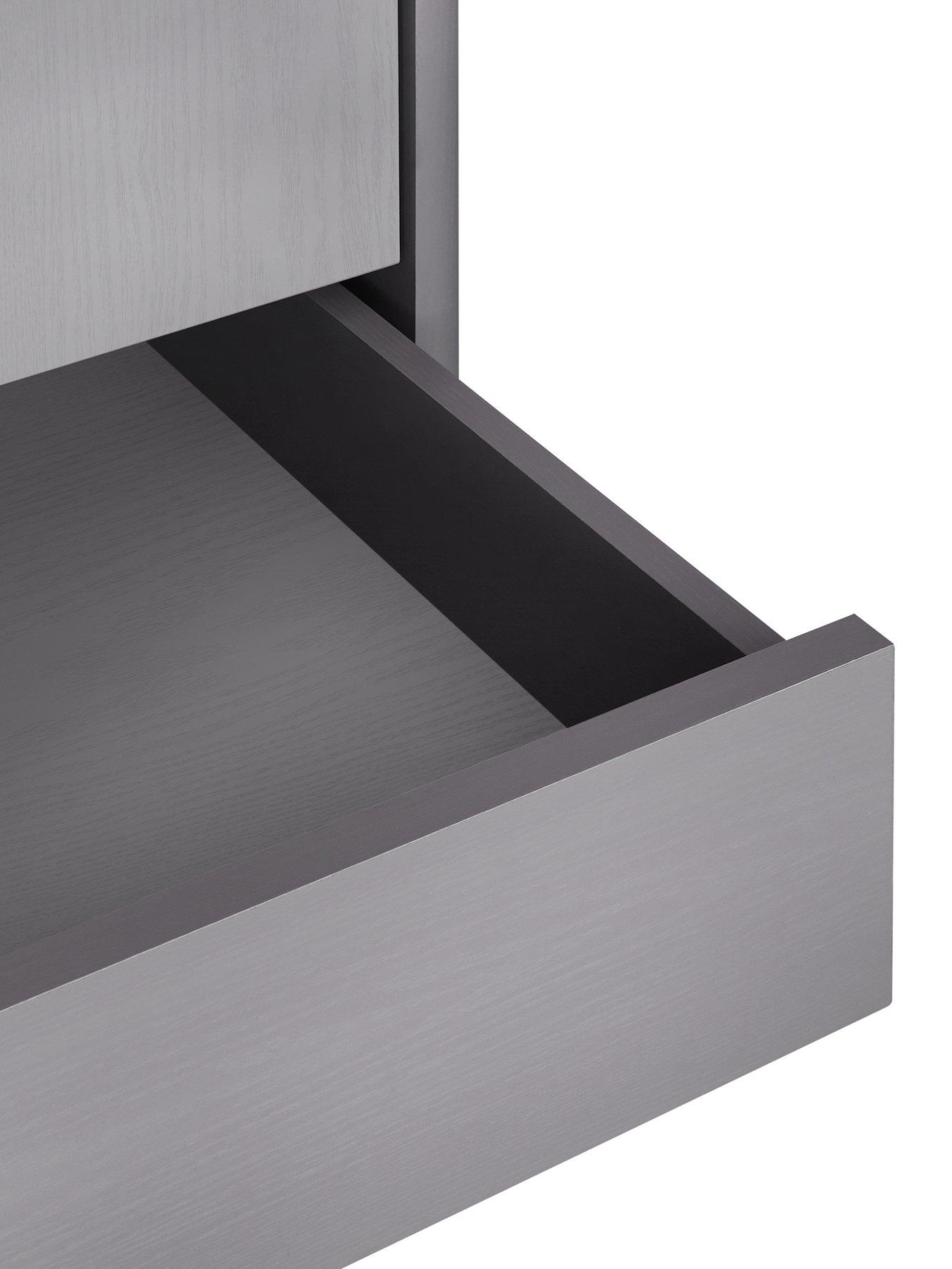 Image 6 of 6 of Very Home Aspen 3 Piece Package - 2 Door, 2 Drawer Wardrobe, 4 + 2 Chest and Bedside Table - Grey Oak Effect
