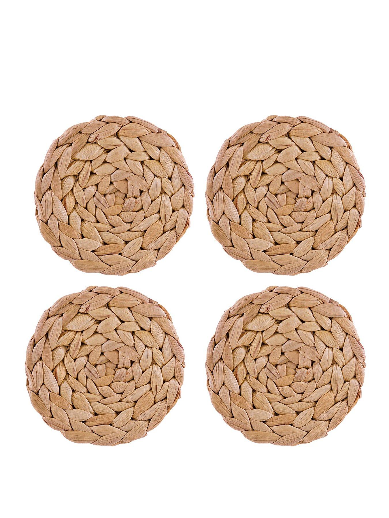 Creative Tops Set of 4 Water Hyacinth Round Placemats