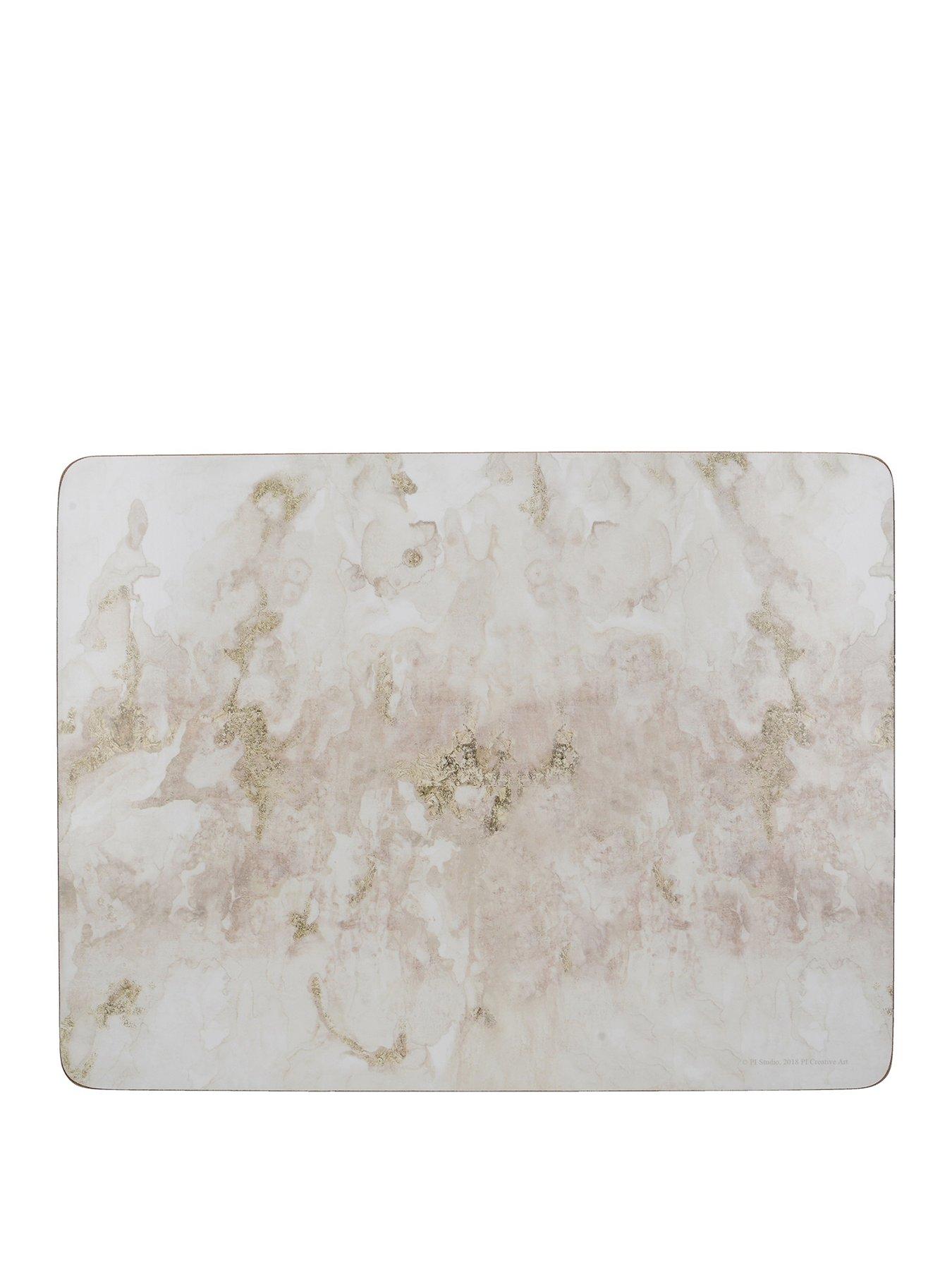 Product photograph of Creative Tops Grey Marble Placemats Ndash Set Of 6 from very.co.uk