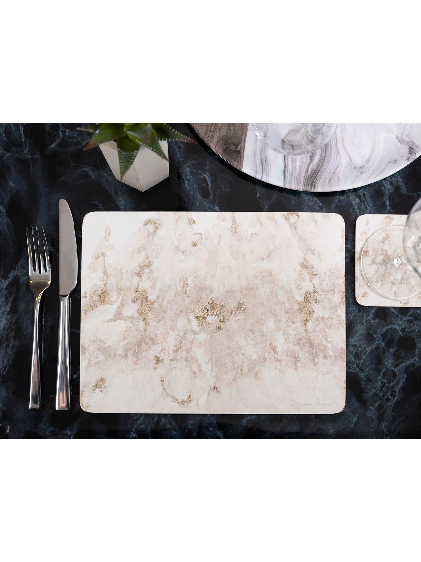 Image 3 of 3 of Creative Tops Grey Marble Placemats &ndash; Set of 6