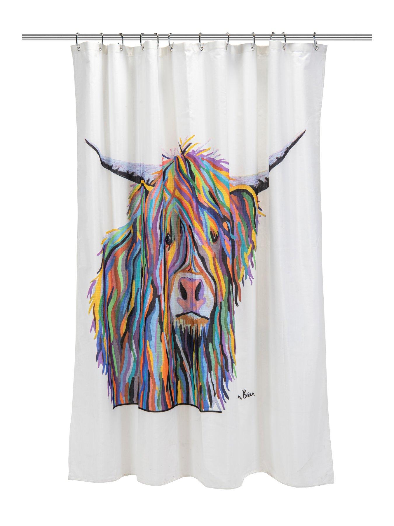 Image 2 of 6 of Croydex Steven Brown Angus McMoo Shower Curtain