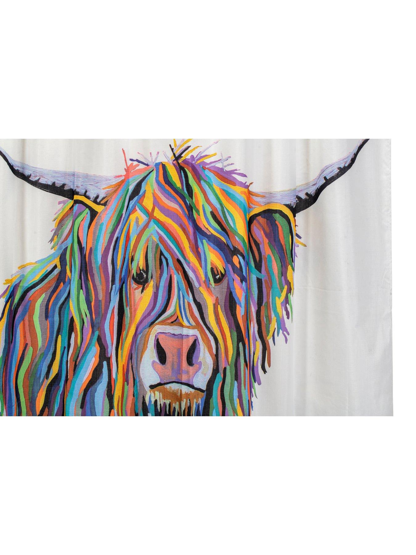 Image 3 of 6 of Croydex Steven Brown Angus McMoo Shower Curtain