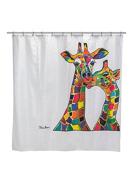 Product photograph of Croydex Steven Brown Francie And Josie Mczoo Shower Curtain from very.co.uk