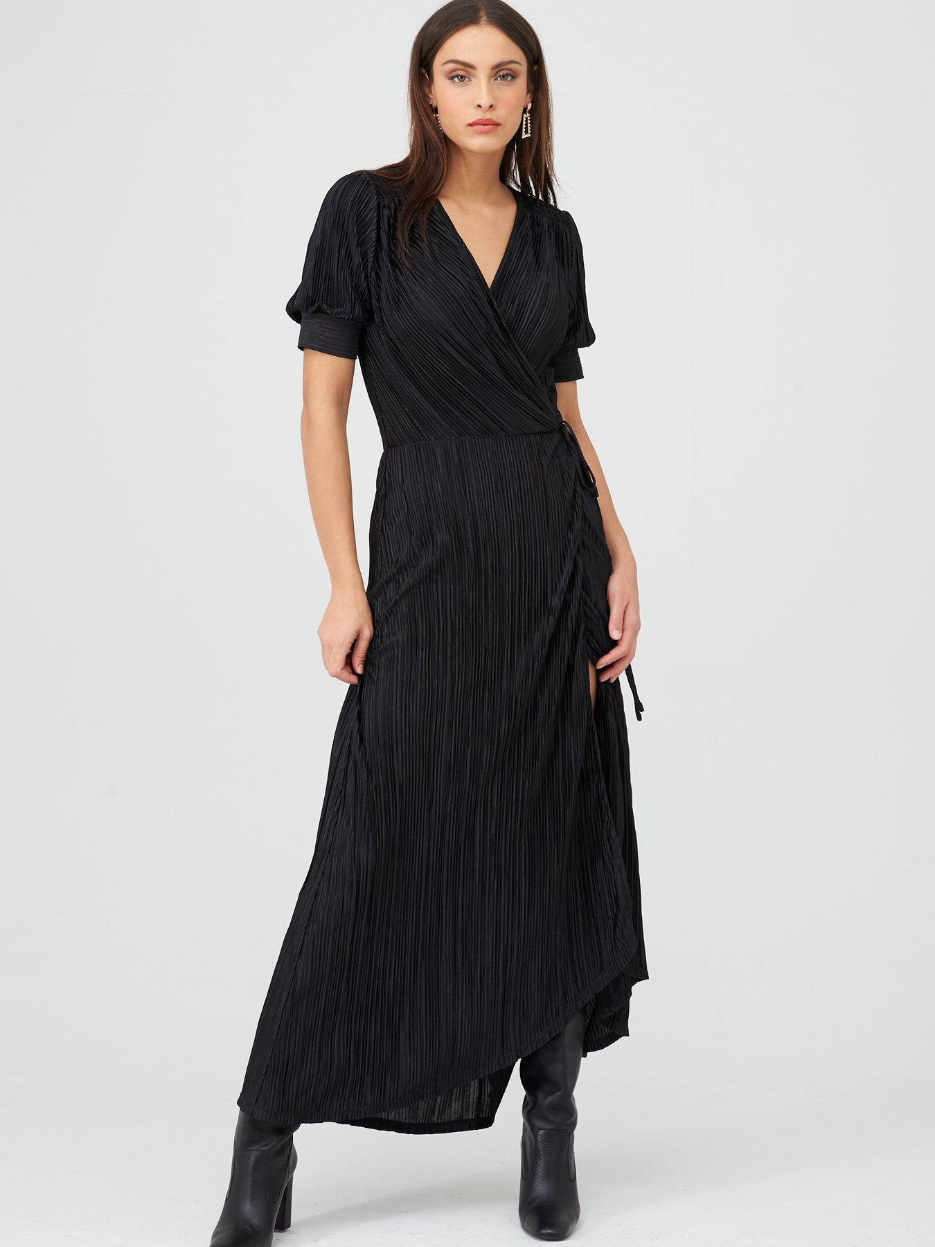 black casual maxi dress uk