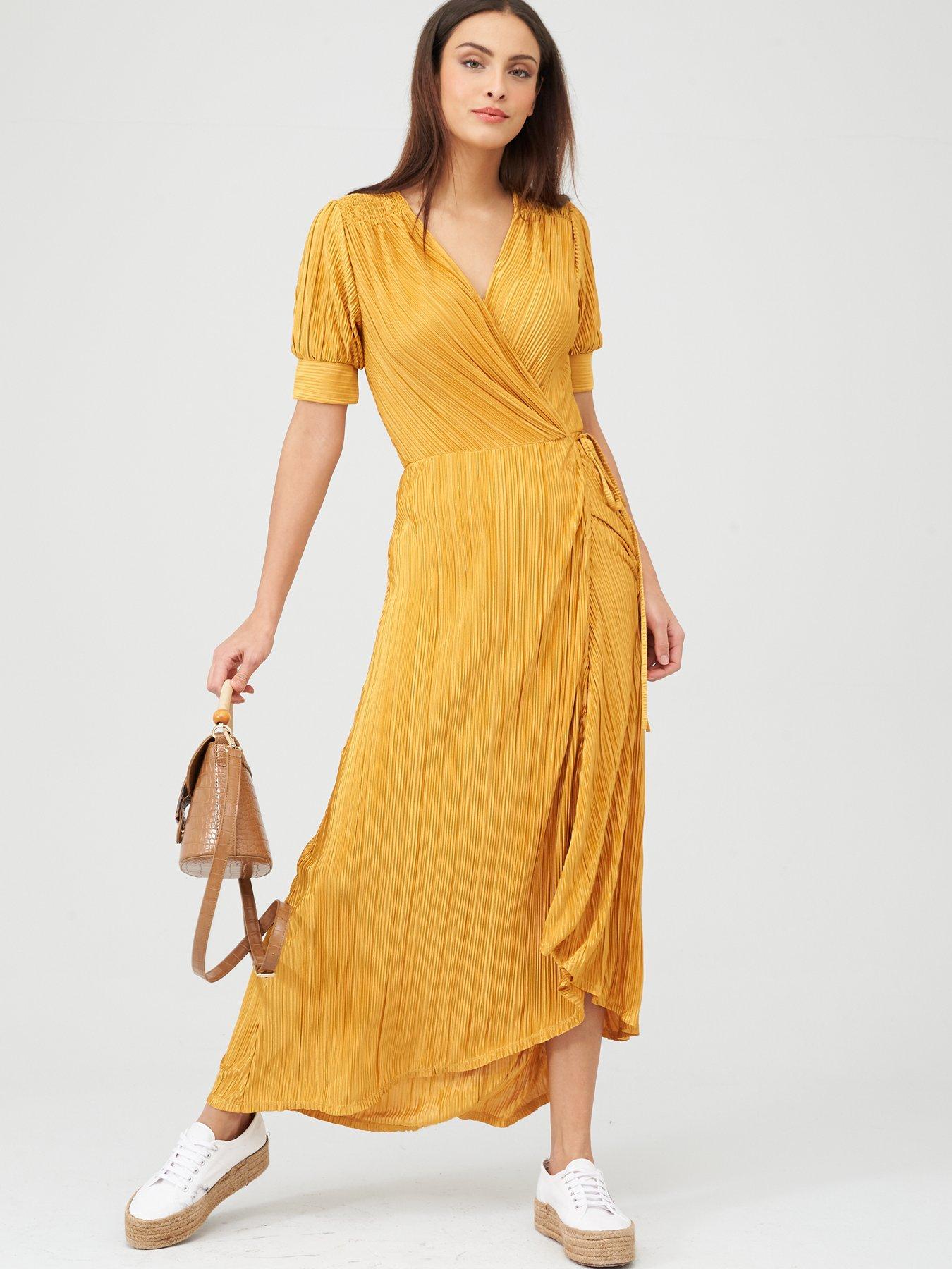 mustard maxi dress uk