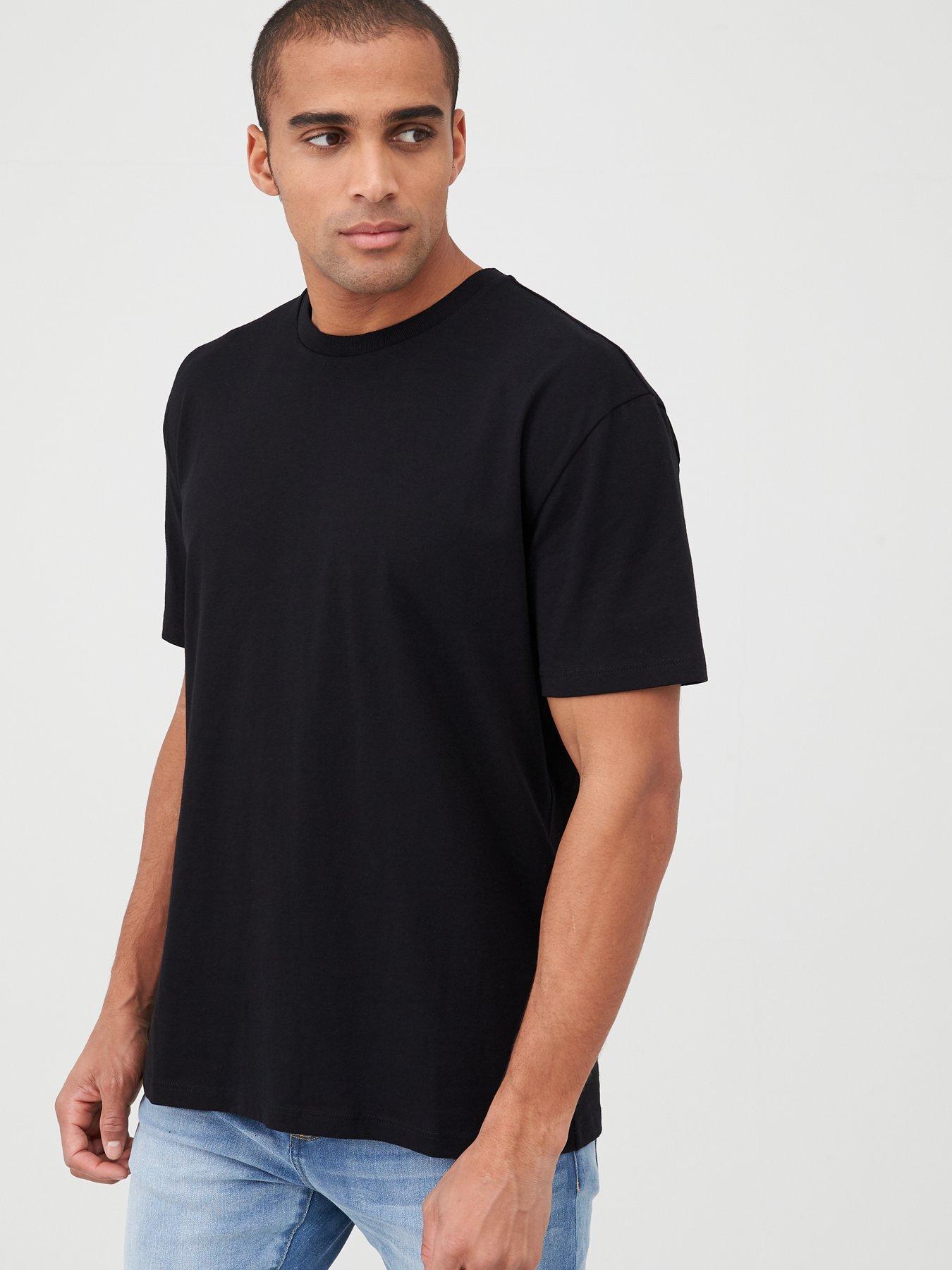 Very Man Oversized T-Shirt - Black | very.co.uk