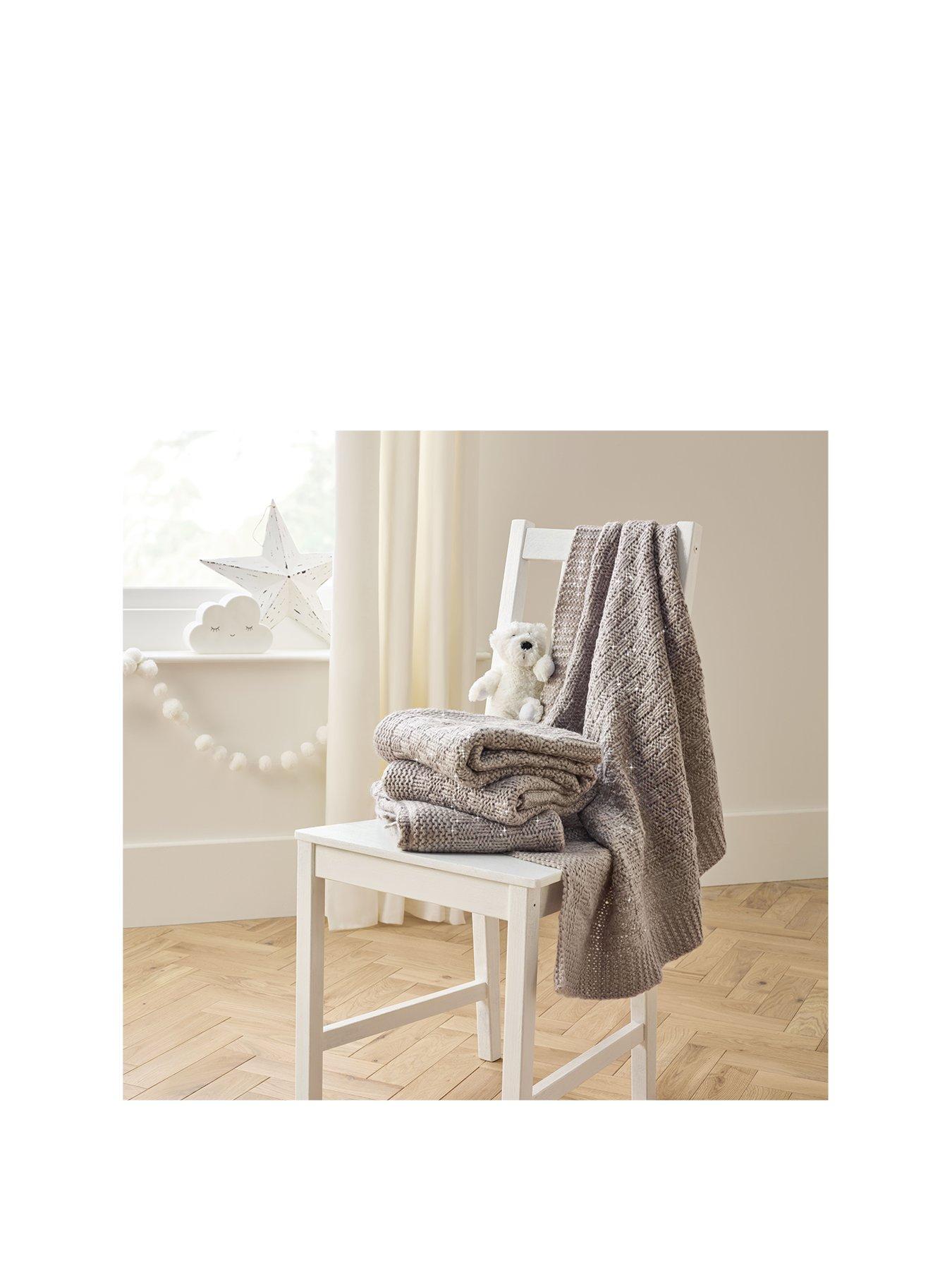 Clair De Lune Sparkle Knit Blanket Very Co Uk