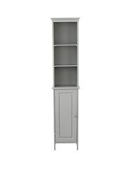 Product photograph of Lloyd Pascal Devonshire Tall Bathroom Cabinet - Painted Grey from very.co.uk