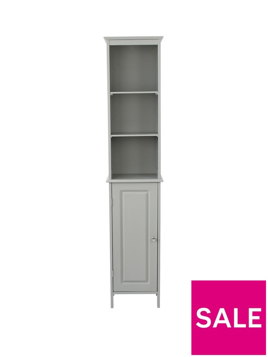 front image of lloyd-pascal-devonshire-tall-bathroom-cabinet-painted-grey
