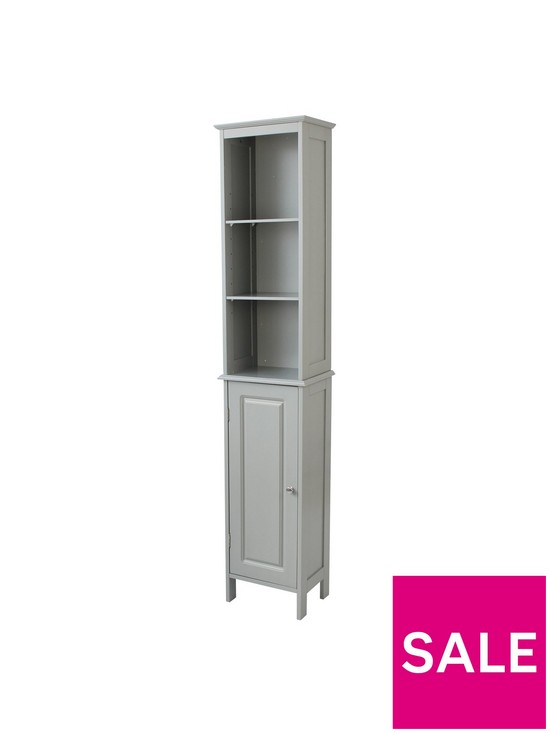 stillFront image of lloyd-pascal-devonshire-tall-bathroom-cabinet-painted-grey