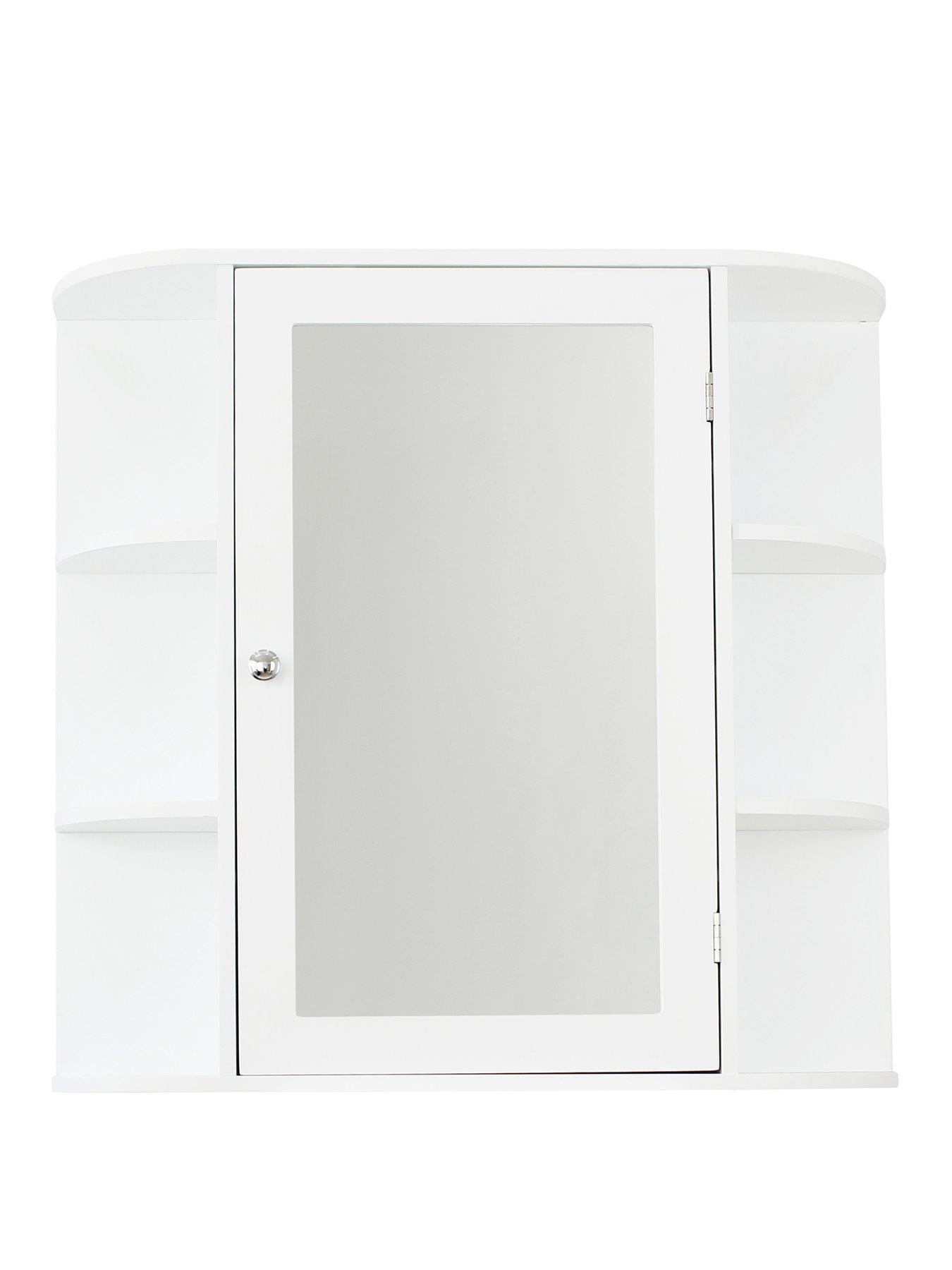 Lloyd Pascal Devonshire Mirrored Bathroom Wall Cabinet - White | very.co.uk