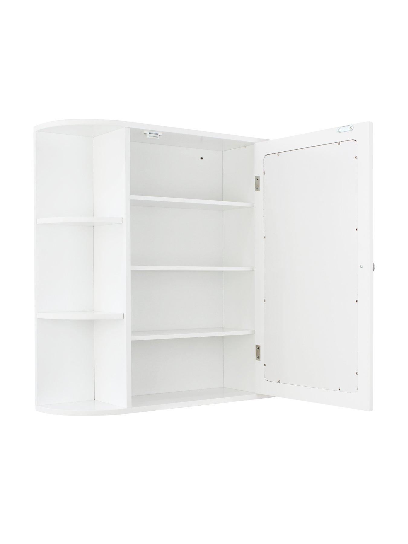 Lloyd Pascal Devonshire Mirrored Bathroom Wall Cabinet - White | very.co.uk