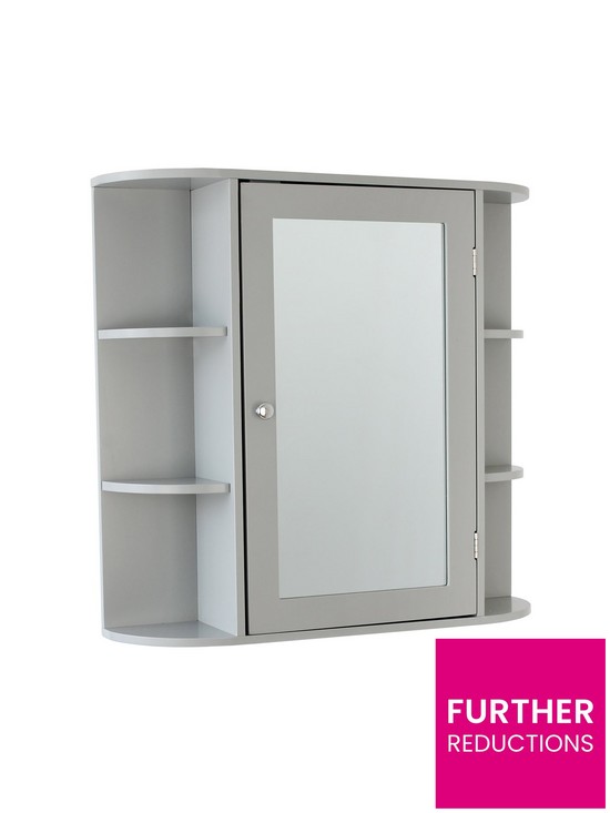 stillFront image of lloyd-pascal-devonshire-mirrored-bathroom-wall-cabinet-grey