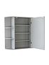  image of lloyd-pascal-devonshire-mirrored-bathroom-wall-cabinet-grey