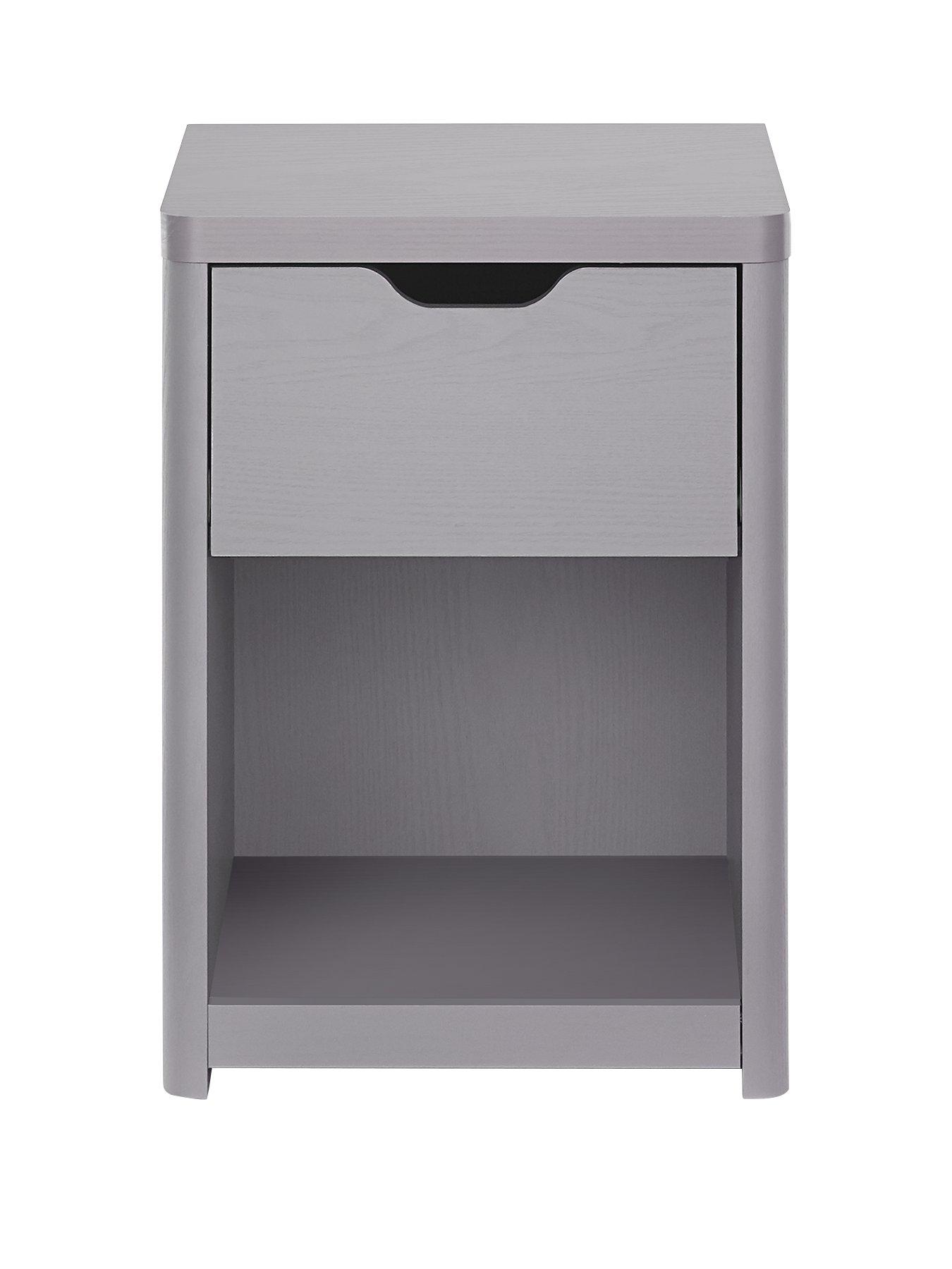 Image 2 of 6 of Very Home Aspen 1 Drawer Bedside Chest - Grey Oak Effect