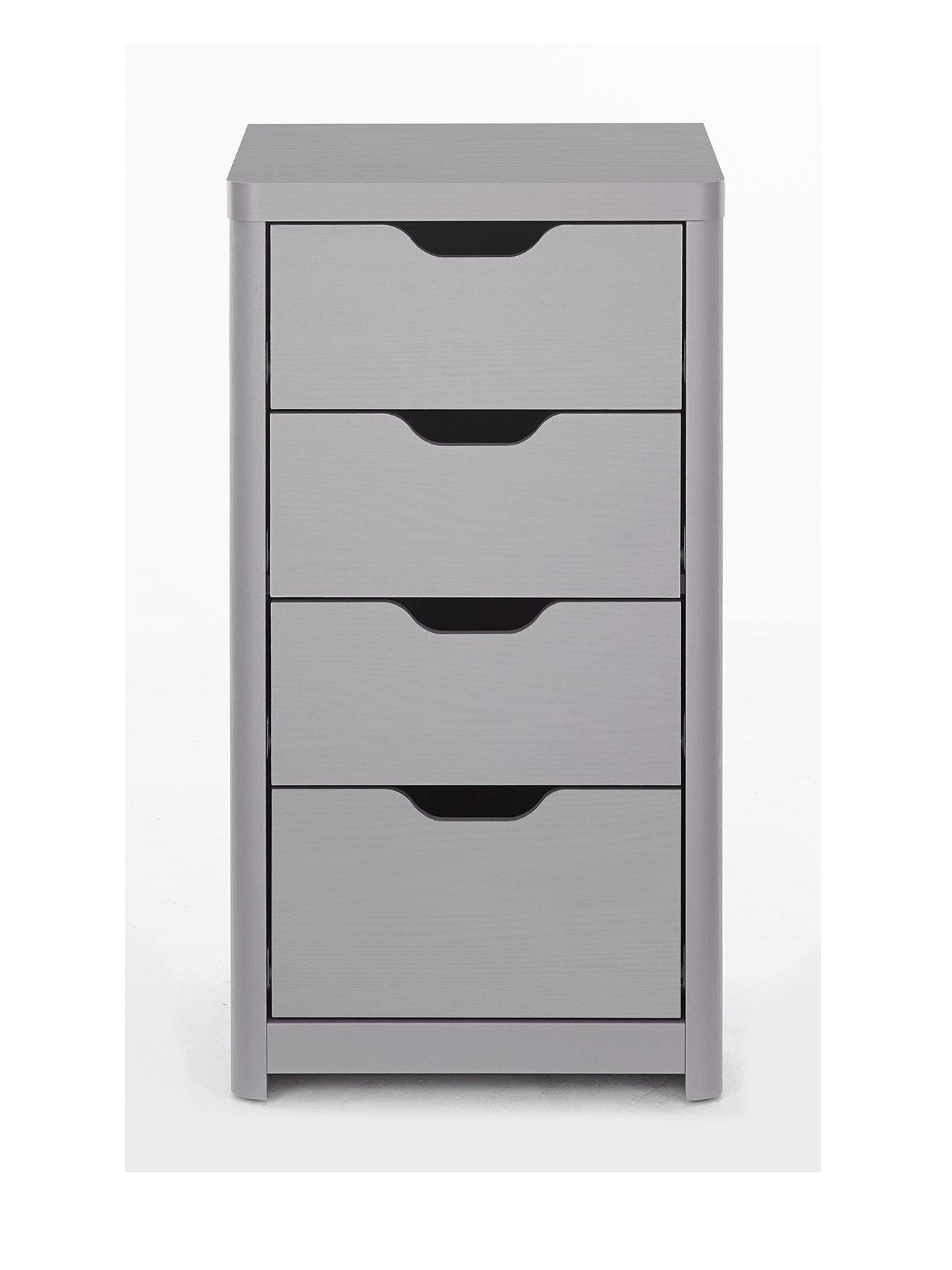 Very Home Aspen Slim 4 Drawer Chest - Grey Oak Effect