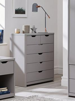 Product photograph of Very Home Aspen 4 2 Drawer Chest - Grey Oak Effect from very.co.uk