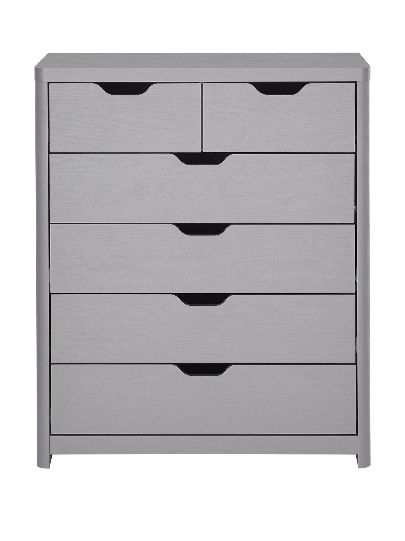 Image 2 of 6 of The Very Collection Aspen 4 + 2 Drawer Chest - Grey Oak Effect