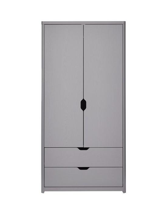 front image of aspen-2-door-2-drawer-wardrobe-grey-oak-effect
