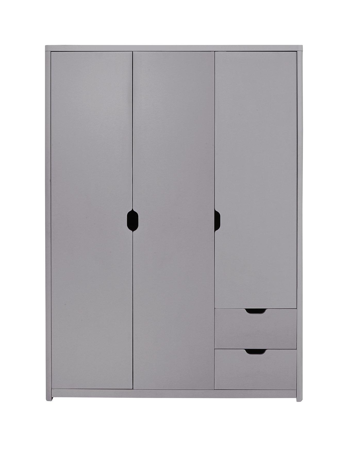 undefined Aspen 3 Door, 2 Drawer Wardrobe - Grey Oak Effect
