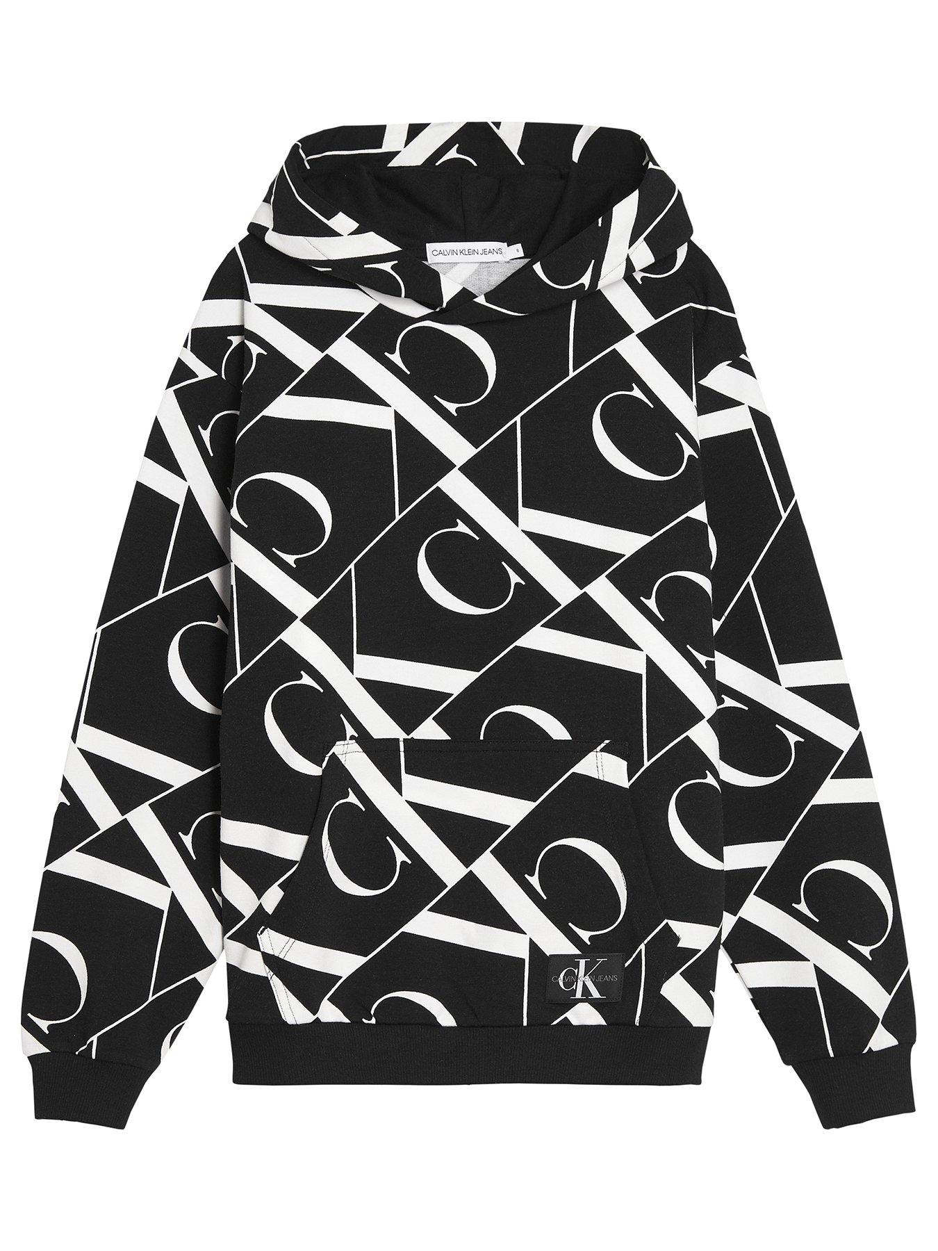 calvin klein all over print hoodie